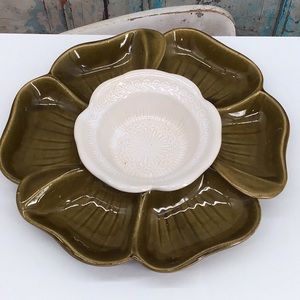 McCoy “Lazy Susan” Chip and Dip Set (only 4 pieces)